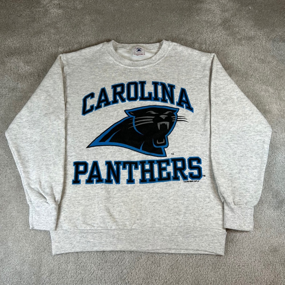 Vintage 1993 Delta Carolina Panthers Sweatshirt Men's M Gray NFL Crewneck USA